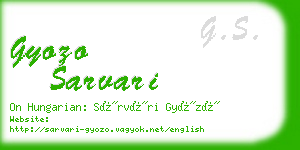 gyozo sarvari business card